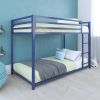Twin over Twin size Modern Low Height Metal Bunk Bed