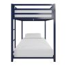 Twin over Twin size Modern Low Height Metal Bunk Bed