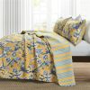 Peacocks Floral Lightweight Polyester 3-Piece Quilt Set