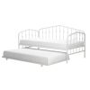 Twin size Modern Industrial Metal Daybed with Trundle Bed Frame