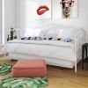 Twin size Modern Industrial Metal Daybed with Trundle Bed Frame