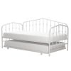 Twin size Modern Industrial Metal Daybed with Trundle Bed Frame