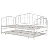 Twin size Modern Industrial Metal Daybed with Trundle Bed Frame