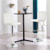 Set of 2 Modern Adjustable Height Barstools w/ Comfortable PU Leather Seat