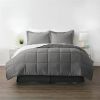 8-Piece Microfiber Reversible Bed-in-a-Bag Comforter Set in Grey