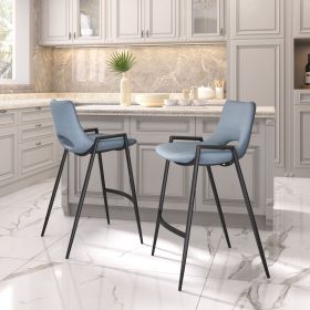 Desi Counter Stool (Color: Azure Gray)