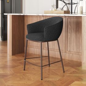 Essen Counter Stool (Color: Black & Bronze)