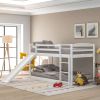 Twin over Twin Bunk Bed with Convertible Slide and Ladder