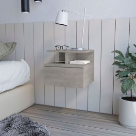 Nightstand Floating Flopini, Bedroom (Color: Concrete Gray)