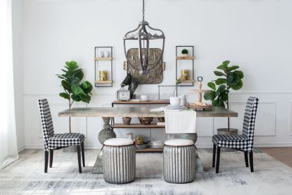 4 - Chandelier, Hanging Light Fixture with Adjustable Chain for Kitchen Dining Room Foyer Entryway, Bulb Not Included (Color: Light Metal)