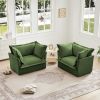 Set of 2 Slipcovered Armchairs,Deep Seat Accent Chair Set for Living Room, Reading Room, Bedroom and Working Spaces
