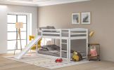 Twin over Twin Bunk Bed with Convertible Slide and Ladder