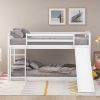 Twin over Twin Bunk Bed with Convertible Slide and Ladder