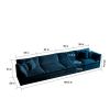 Free Combination Modular Sofa Free,4 Seater Sofa Comfy Chenille Fabric,Sectional Sofa Couch, Chenille