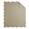 Oversized Quilted Throw with Scalloped Edges 60x72"