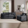 Modern Living Room Sofa Two-Piece Set, Suitable for Living room and Bedroom Sofa Set, Consists of a Single Seat and a 3-Seater Sofas, Corduroy