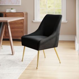 Maxine Dining Chair (Color: Black & Gold)