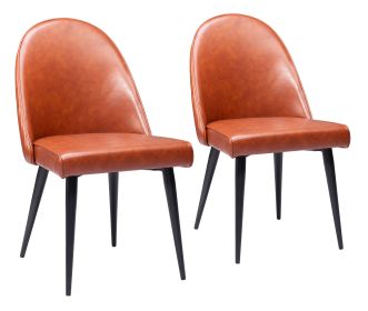 Silloth Armless Dining Chair (Color: Brown)