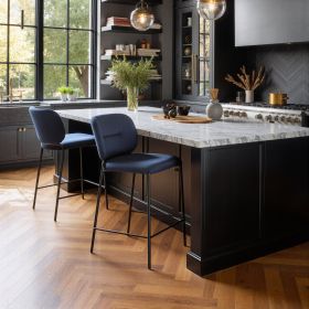 Plat Counter Stool (Color: Blue)